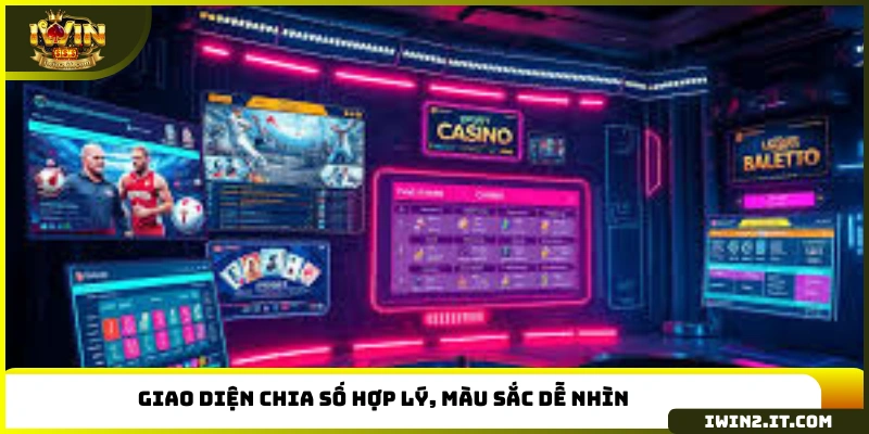 Giao diện chia số hợp lý, màu sắc dễ nhìn